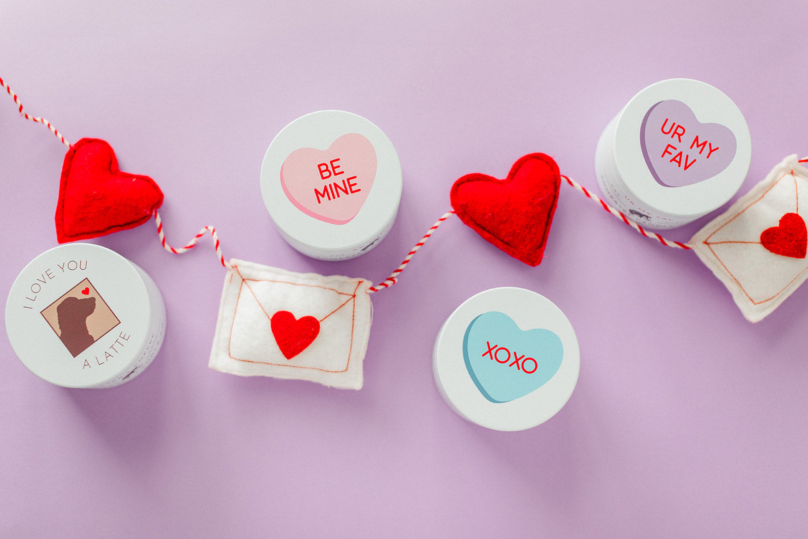XOXO Conversation Heart Candle