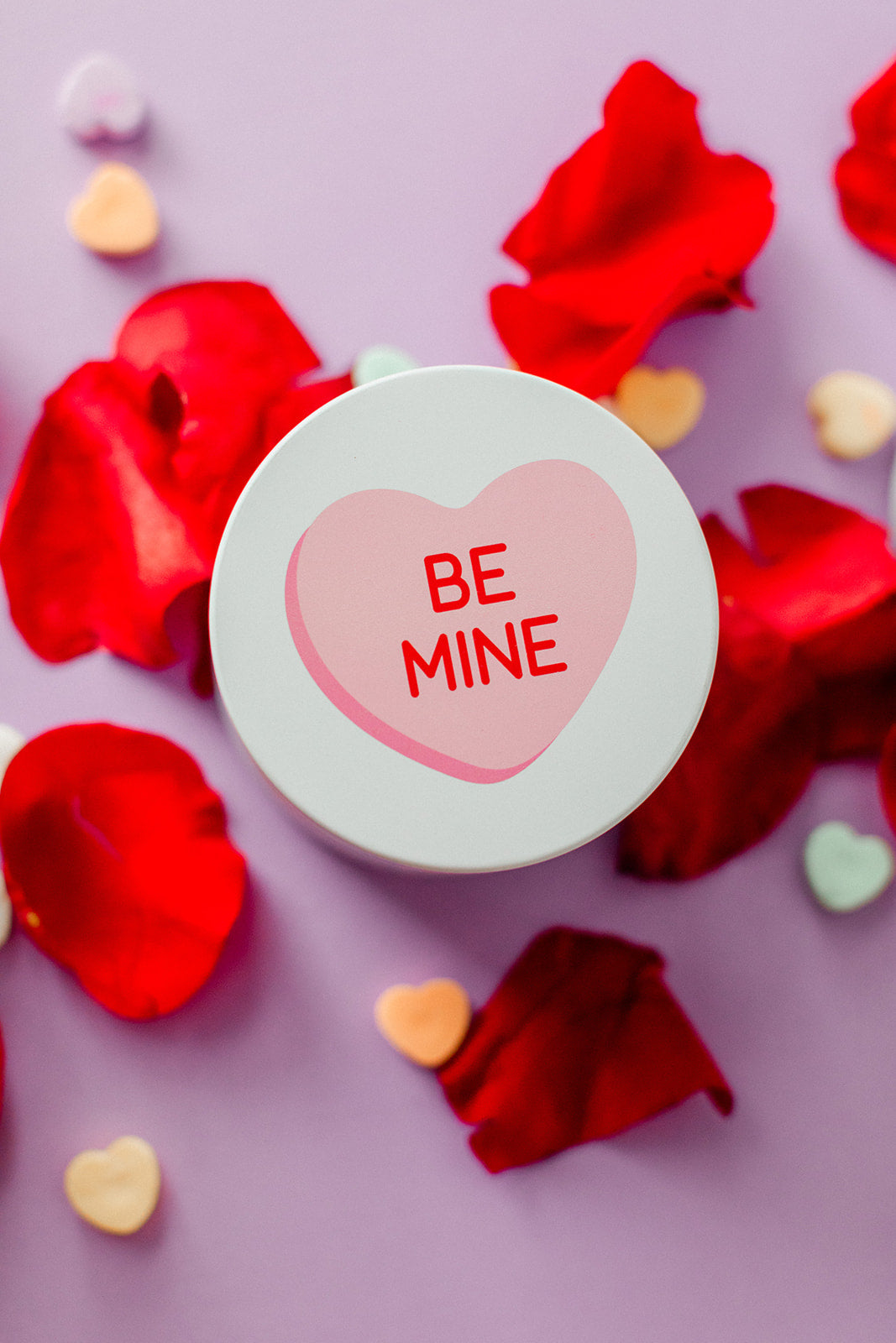 Be Mine Conversation Heart Candle