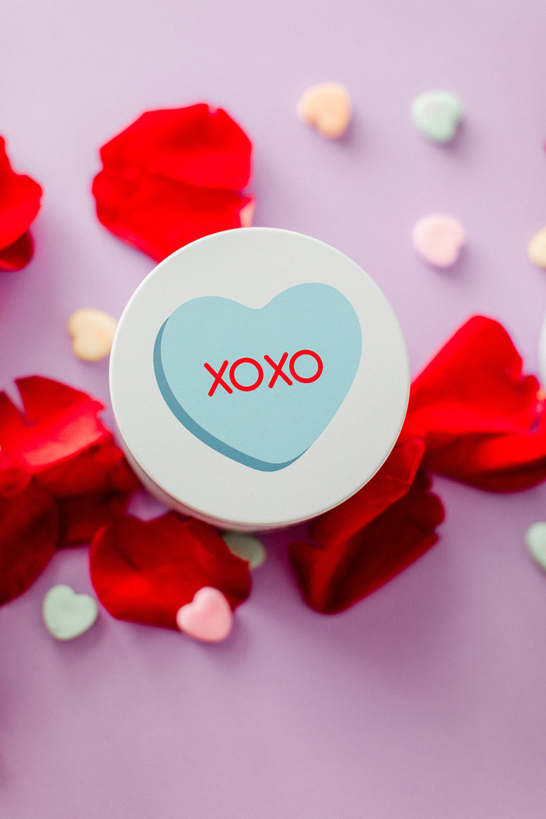 XOXO Conversation Heart Candle