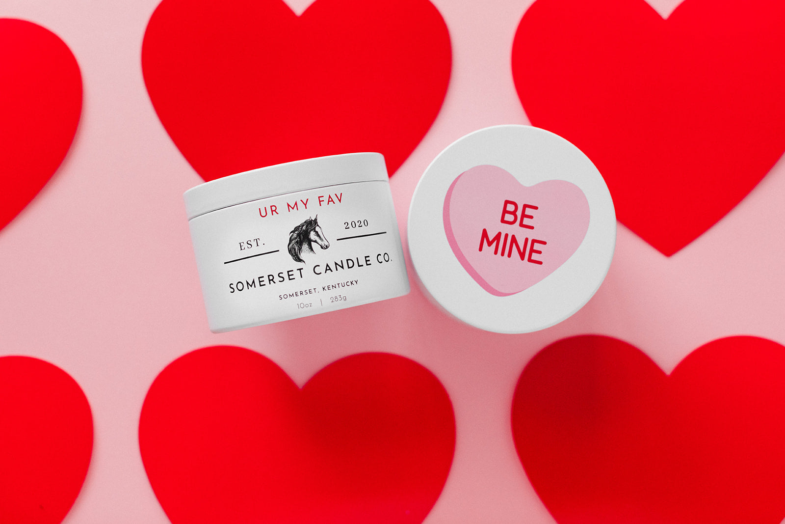 Be Mine Conversation Heart Candle
