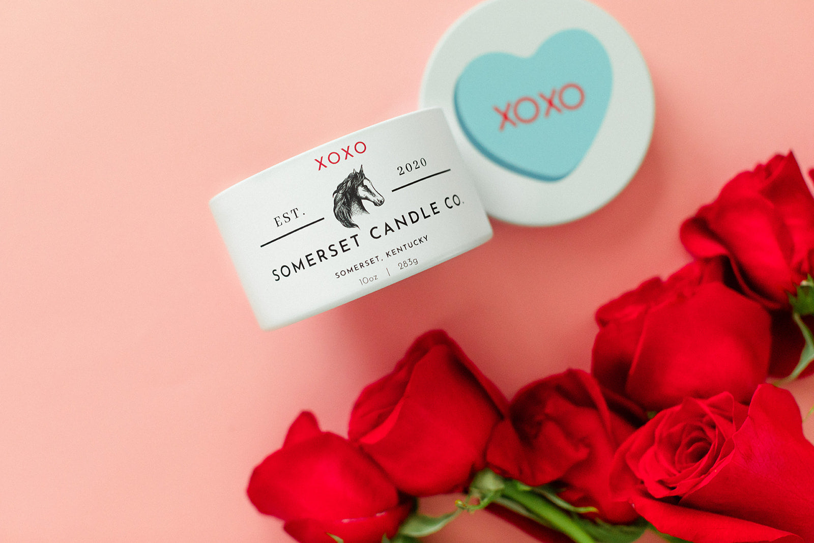 XOXO Conversation Heart Candle