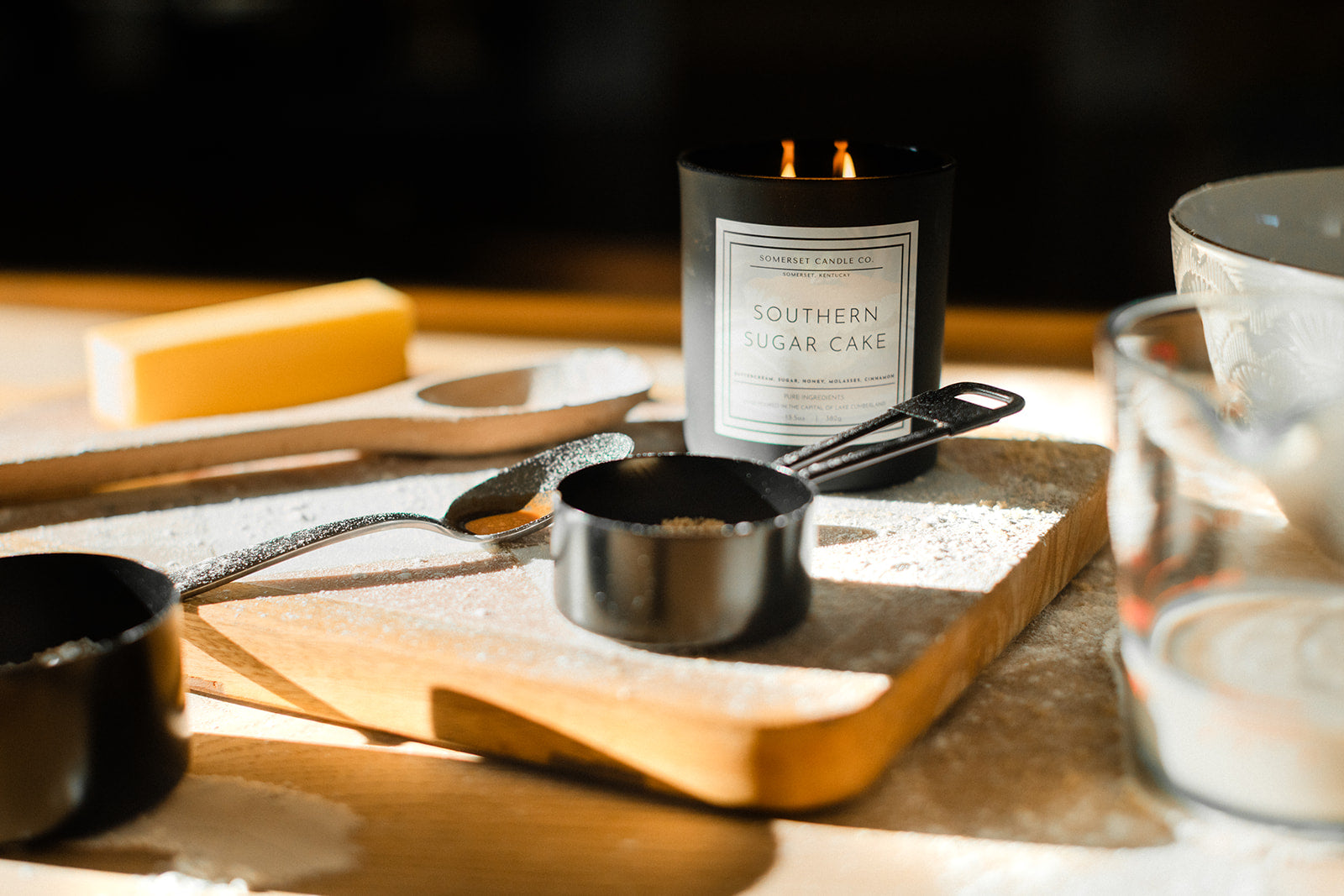 Southern Sugar Cake Candle Baking Scene