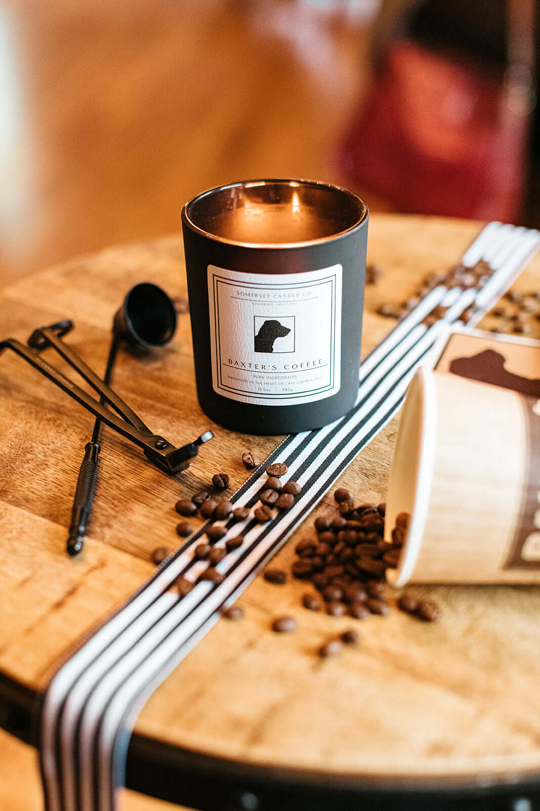 Baxter's Coffee Table Candle Lit